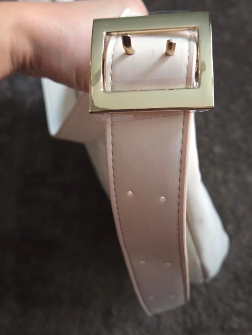 Cream Crescent Shape Y2k Chic Slouchy Sling Hobo Shoulder Bag Going Out